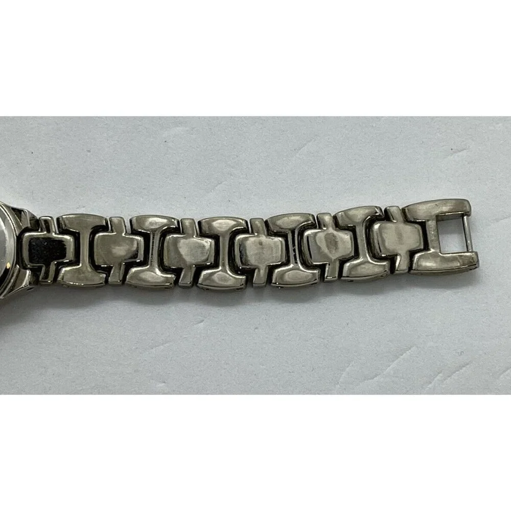 Anne Klein 10/1559 Women's Watch Link Bracelet Roman Numerals Silver Tone